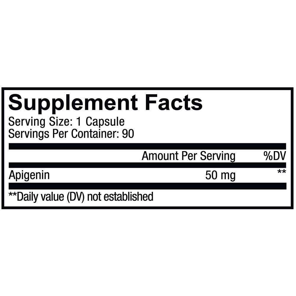 Codeage Liposomal Apigenin supplement facts