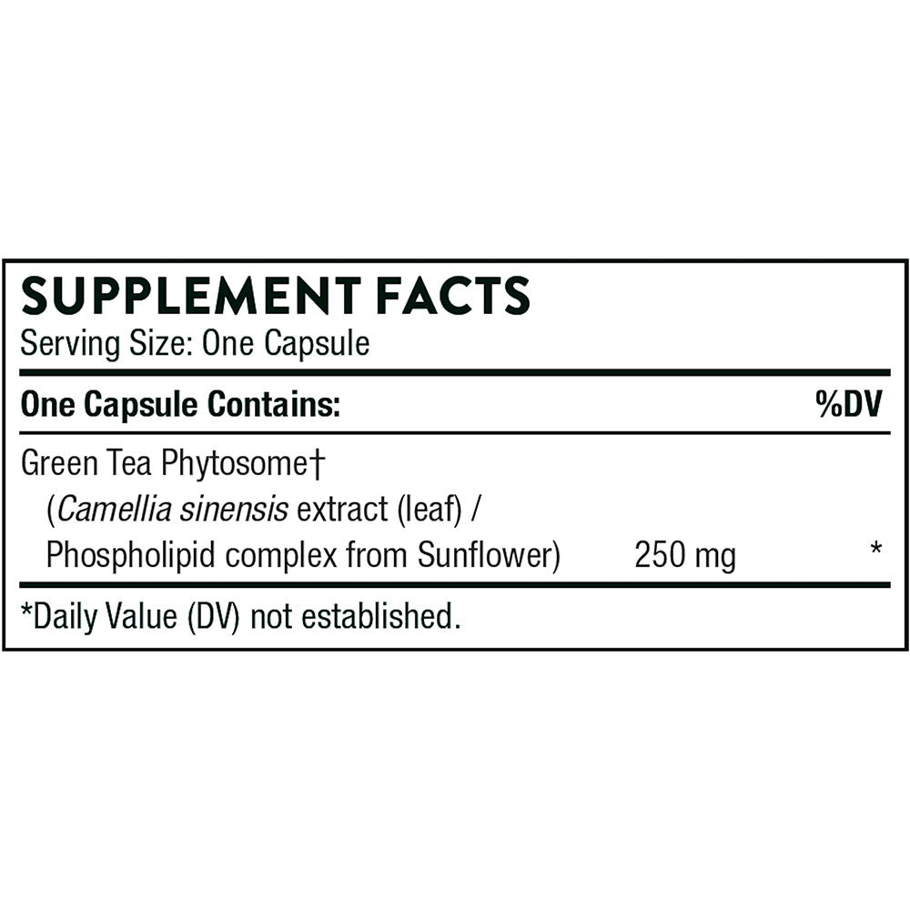 Thorne Green Tea Phytosome supplement facts