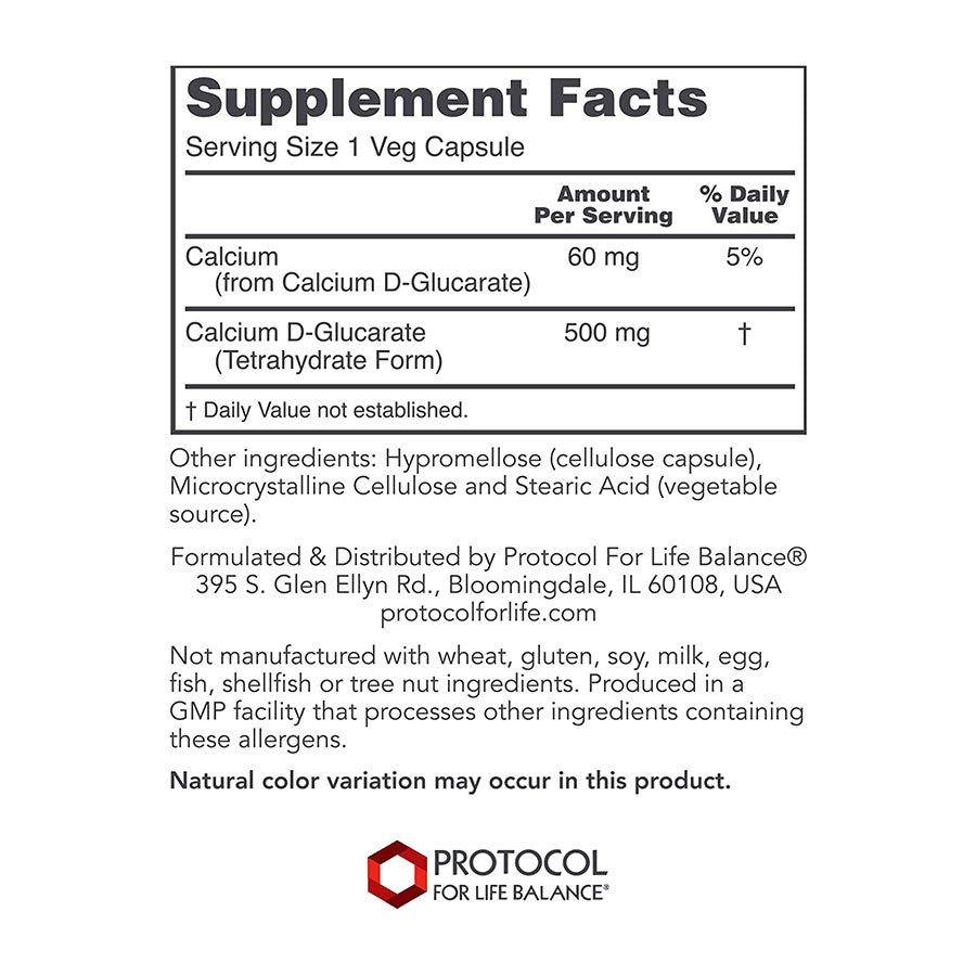 Protocol for Life Balance Calcium D-Glucarate