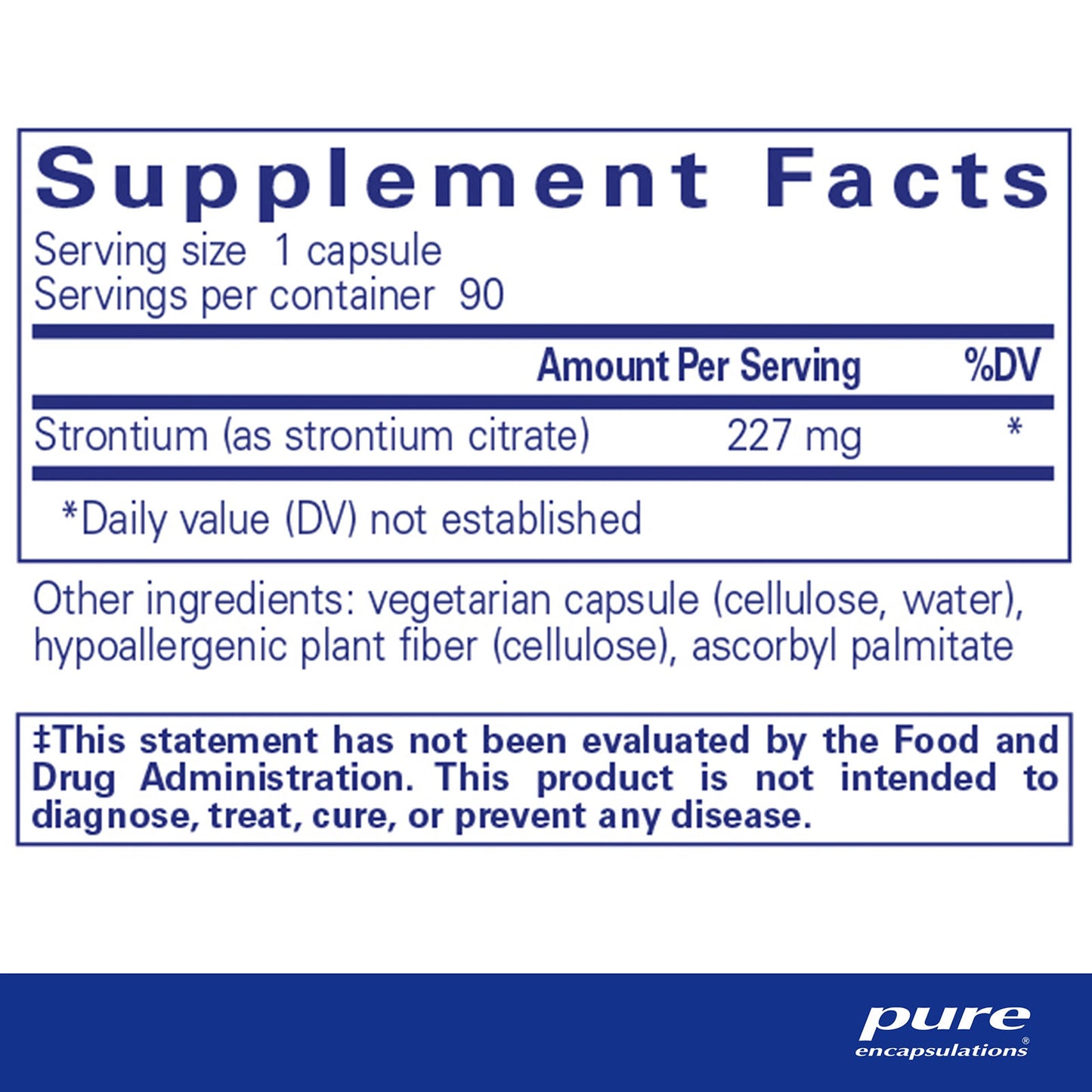 Pure Encapsulations Strontium (Citrate)