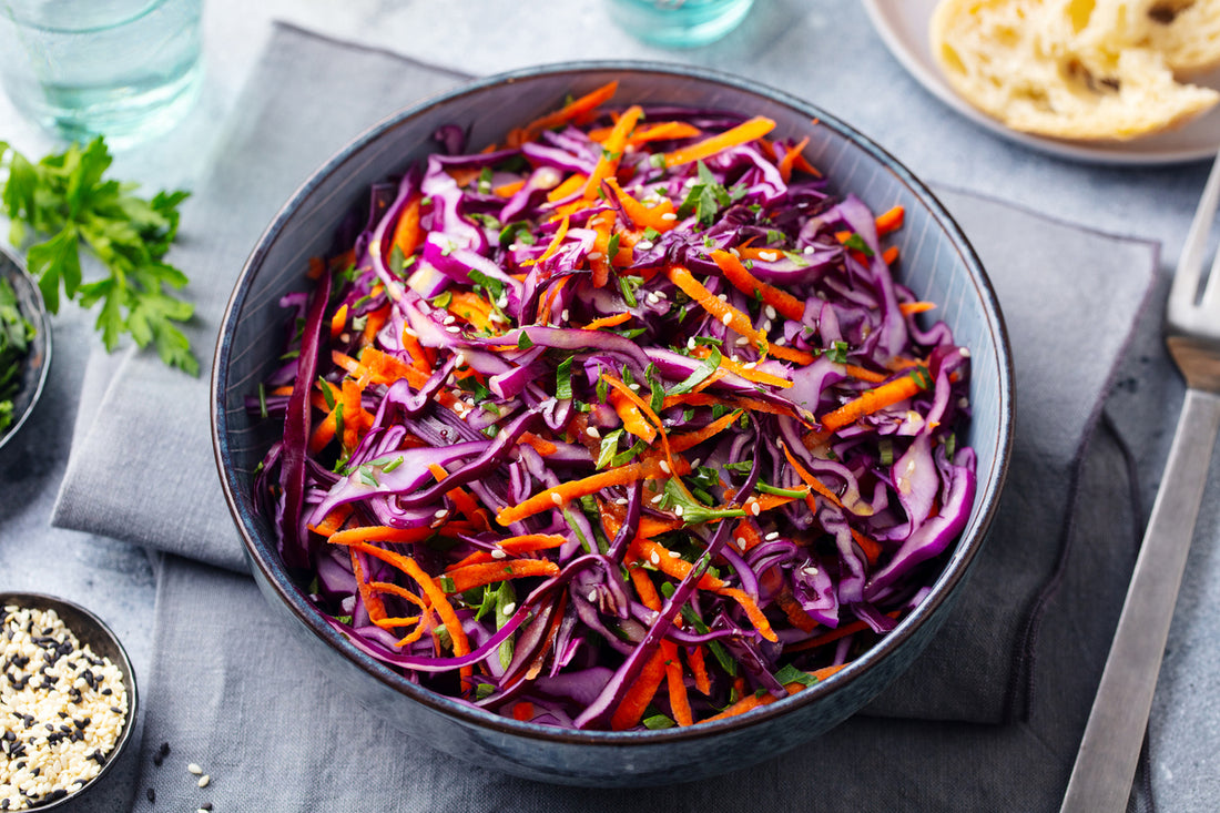 colorful bowl of coleslaw