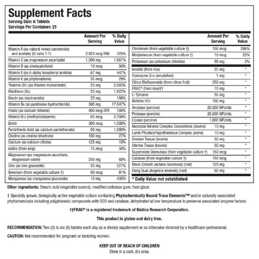 Biotics Research Equi-Fem supplement facts