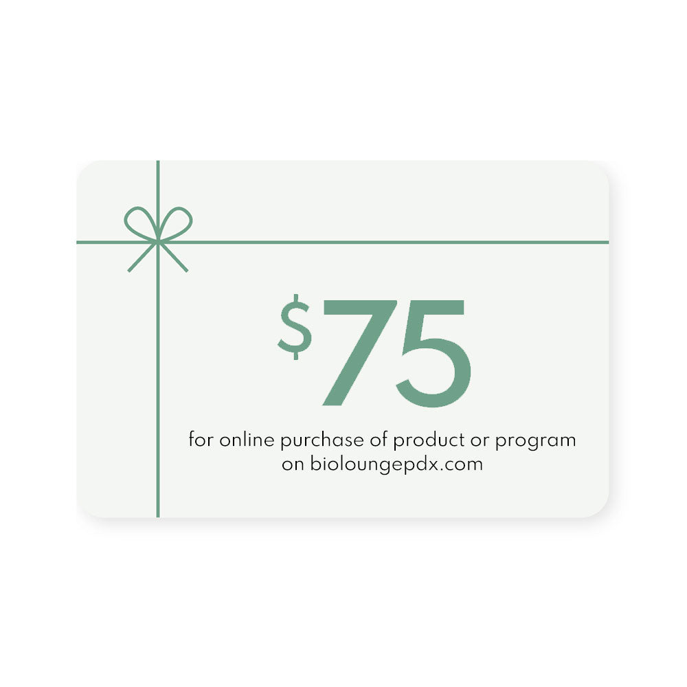 BioLounge $75 gift card