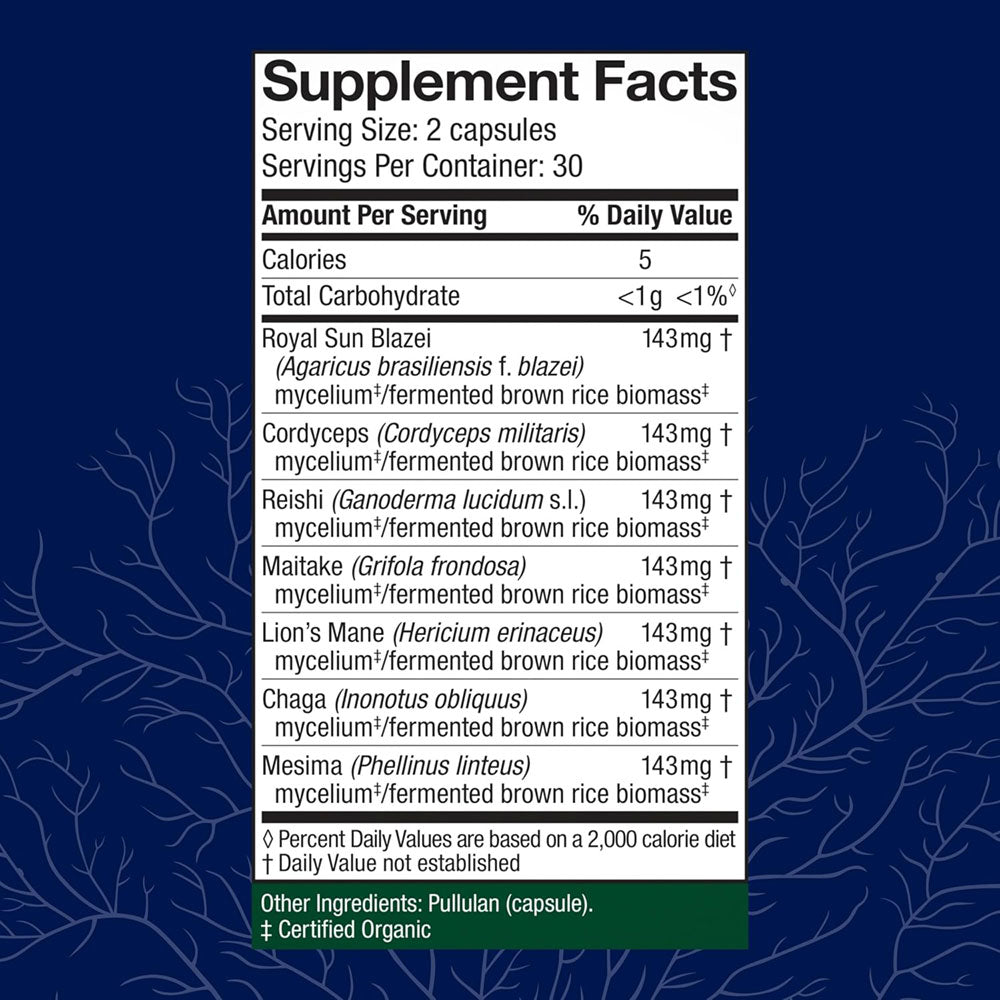 Host Defense Stamets 7 supplement facts