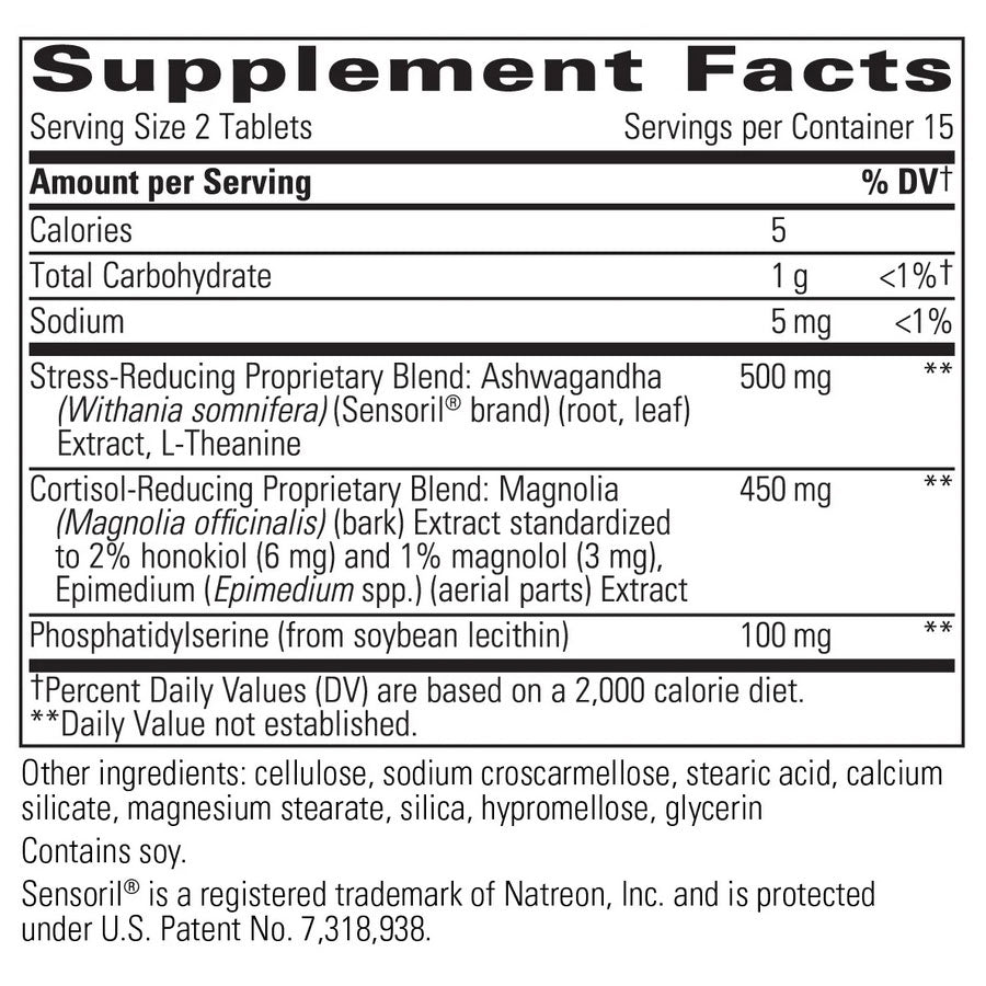 Integrative Therapeutics Cortisol Manager supplement facts