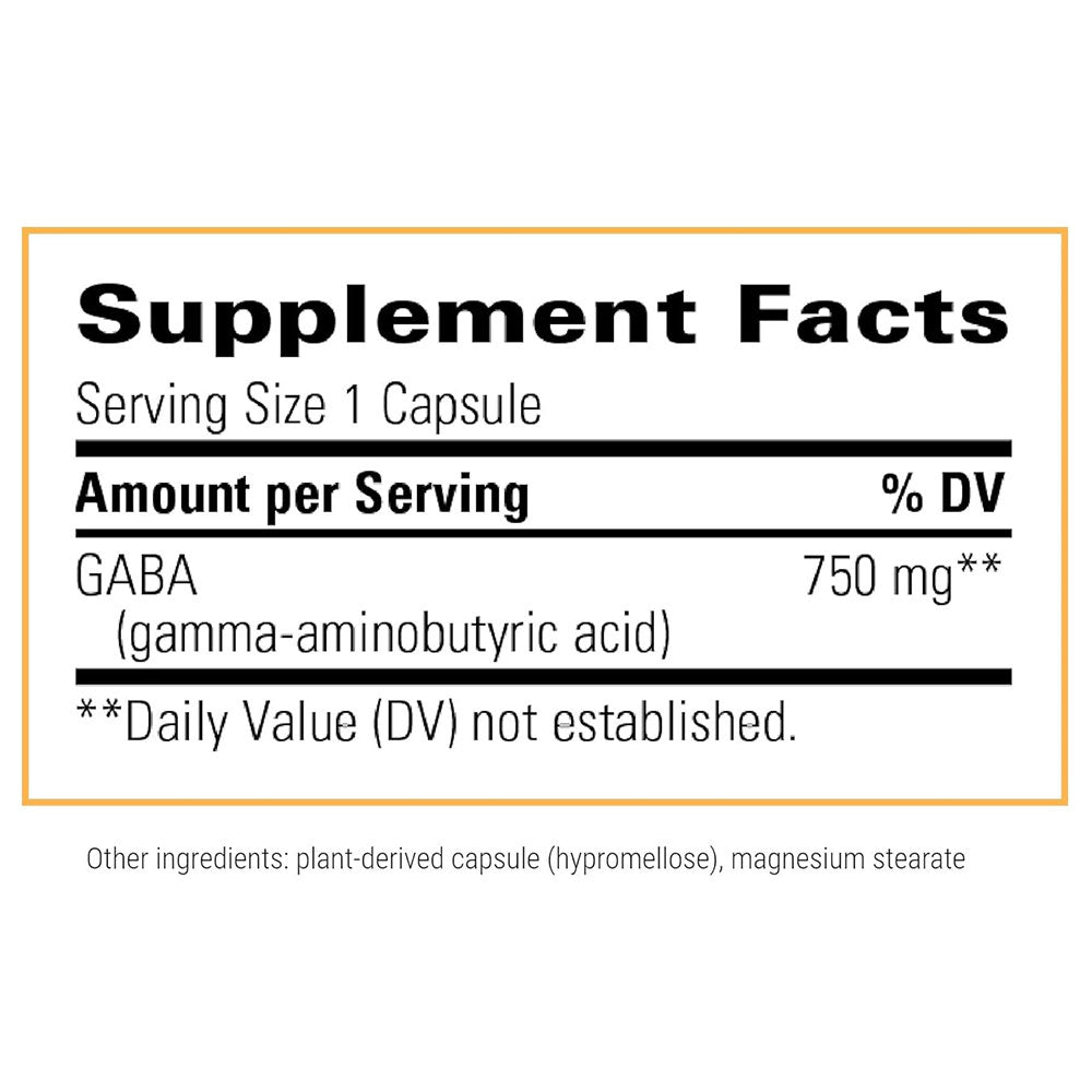 Integrative Therapeutics GABA supplement facts