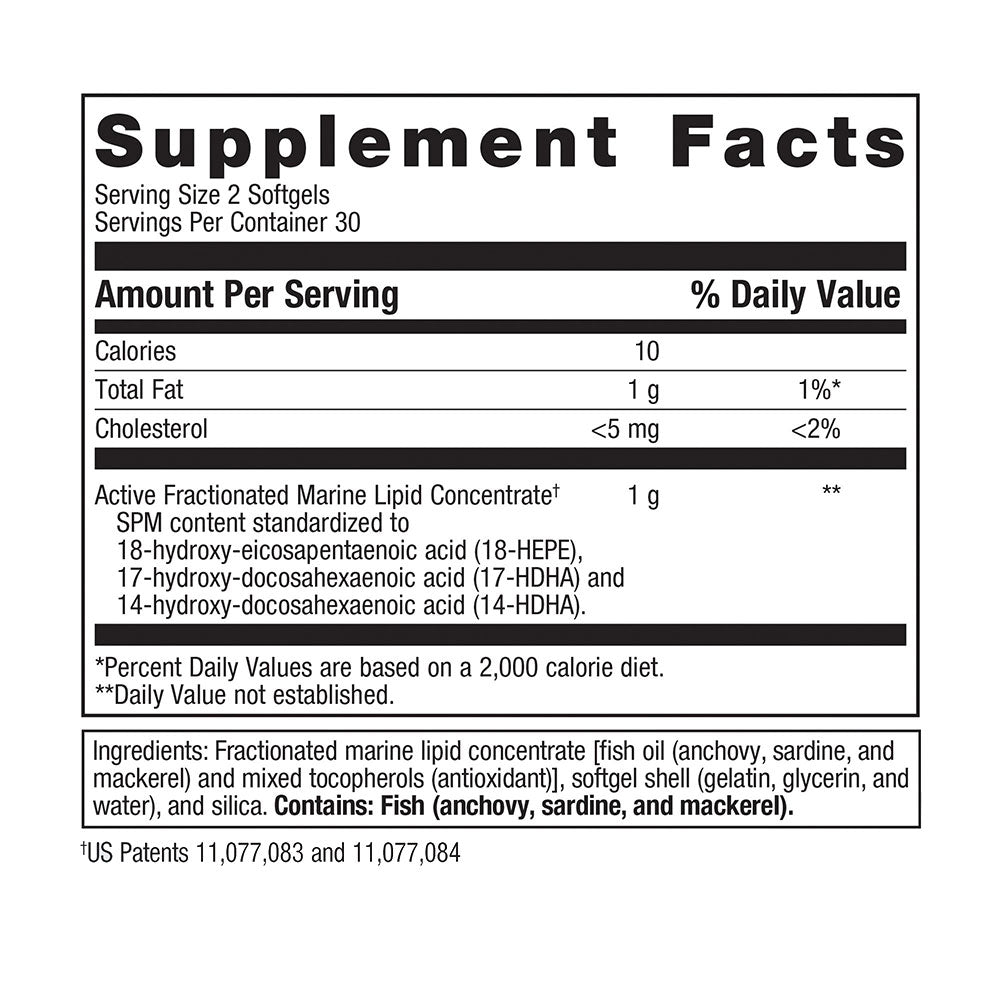 Metagenics SPM Active supplement facts