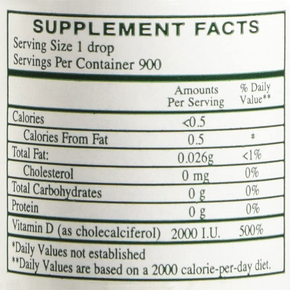 Rx Vitamins Liqui-D3 dietary supplement facts