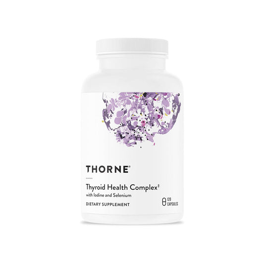 Thorne Thyroid Health Complex dietary supplement bottle on a white background